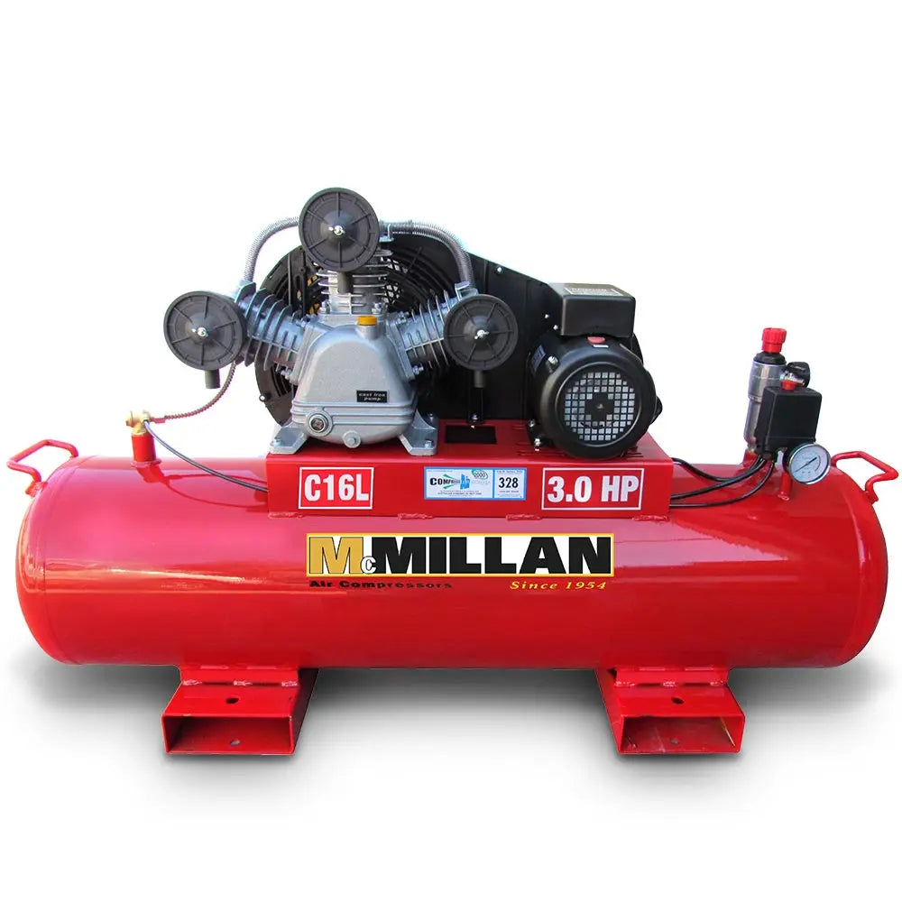 MCMILLAN Stationary 3HP Single Phase Electric Air Compressor C16L