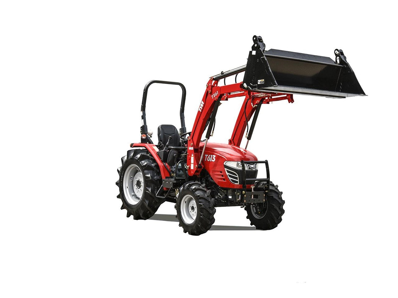 TYM T613 Manual 12/12 4WD ROPS - TX61SL Front End Loader with 1700mm 4-in-1 bucket, 3rd function euro hitch, bump guard, level lift, parking stand