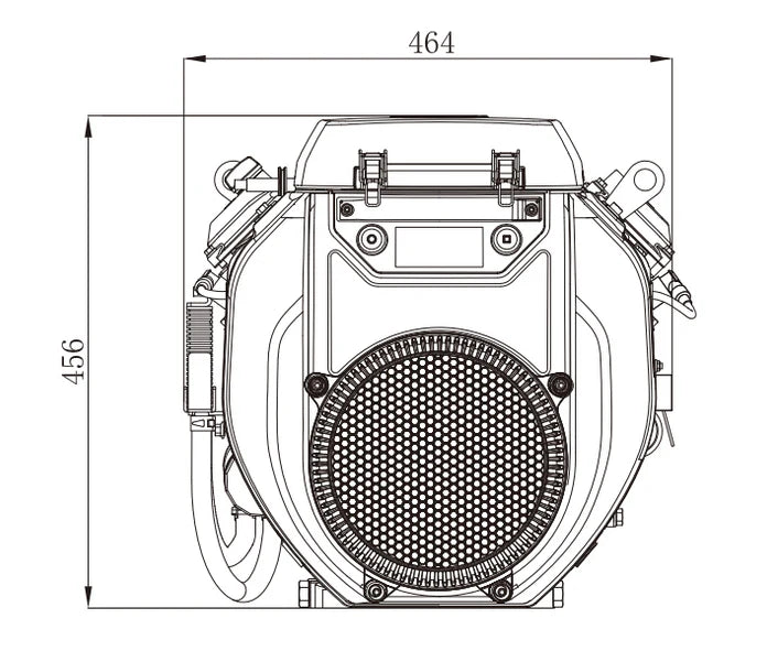 COX Power 24hp 1" Keyway Estart V-twin Horizontal Shaft Engine CPH680-1