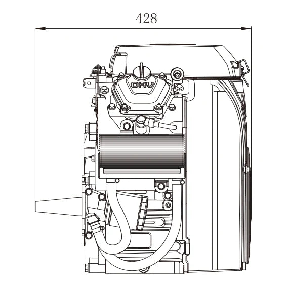 COX Power 24hp 1" Keyway Estart V-twin Horizontal Shaft Engine CPH680-1